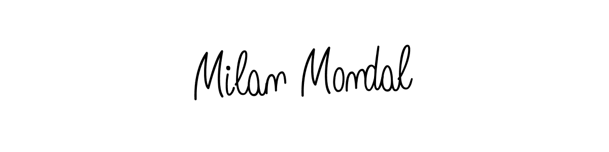 Design your own signature with our free online signature maker. With this signature software, you can create a handwritten (Angelique-Rose-font-FFP) signature for name Milan Mondal. Milan Mondal signature style 5 images and pictures png