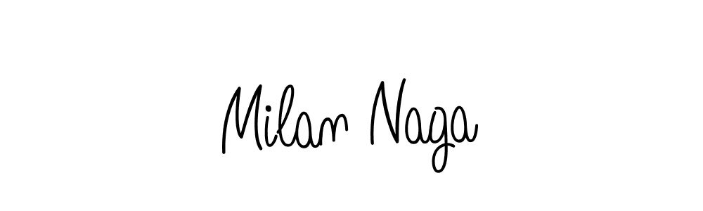 Design your own signature with our free online signature maker. With this signature software, you can create a handwritten (Angelique-Rose-font-FFP) signature for name Milan Naga. Milan Naga signature style 5 images and pictures png