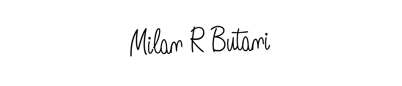 This is the best signature style for the Milan R Butani name. Also you like these signature font (Angelique-Rose-font-FFP). Mix name signature. Milan R Butani signature style 5 images and pictures png