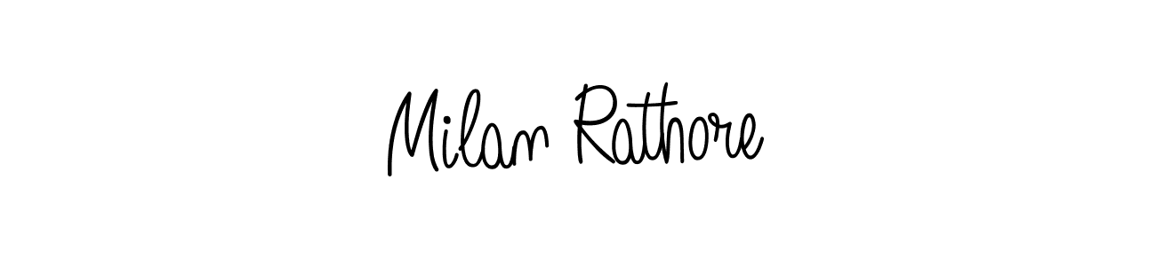 Use a signature maker to create a handwritten signature online. With this signature software, you can design (Angelique-Rose-font-FFP) your own signature for name Milan Rathore. Milan Rathore signature style 5 images and pictures png