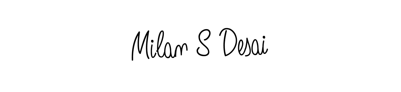 Best and Professional Signature Style for Milan S Desai. Angelique-Rose-font-FFP Best Signature Style Collection. Milan S Desai signature style 5 images and pictures png