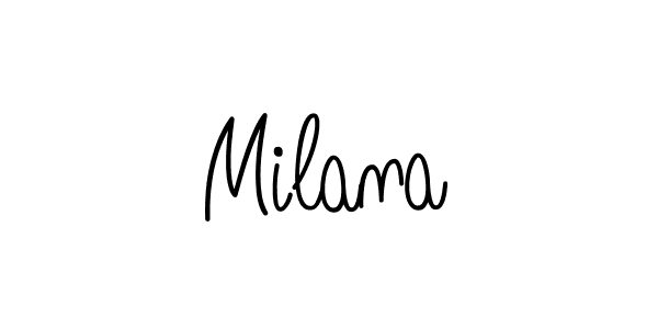 Use a signature maker to create a handwritten signature online. With this signature software, you can design (Angelique-Rose-font-FFP) your own signature for name Milana. Milana signature style 5 images and pictures png