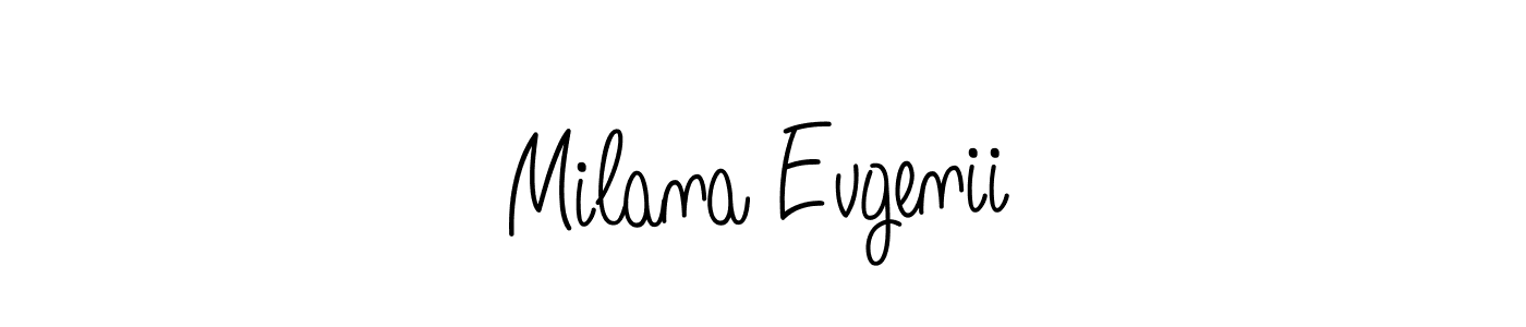 How to make Milana Evgenii signature? Angelique-Rose-font-FFP is a professional autograph style. Create handwritten signature for Milana Evgenii name. Milana Evgenii signature style 5 images and pictures png