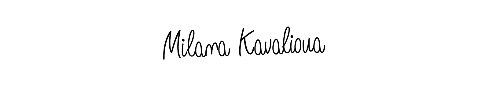 How to make Milana Kavalioua name signature. Use Angelique-Rose-font-FFP style for creating short signs online. This is the latest handwritten sign. Milana Kavalioua signature style 5 images and pictures png