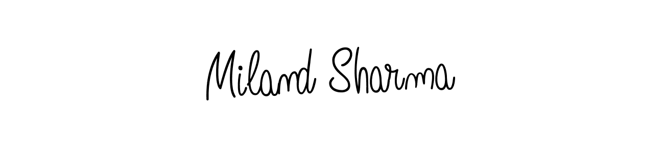 This is the best signature style for the Miland Sharma name. Also you like these signature font (Angelique-Rose-font-FFP). Mix name signature. Miland Sharma signature style 5 images and pictures png