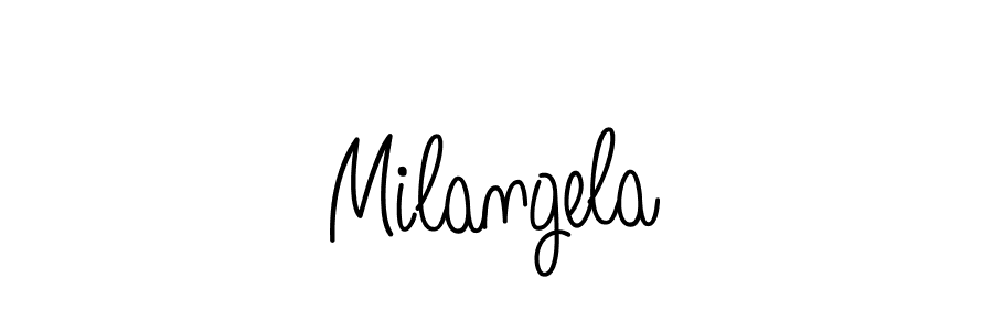 Also we have Milangela name is the best signature style. Create professional handwritten signature collection using Angelique-Rose-font-FFP autograph style. Milangela signature style 5 images and pictures png