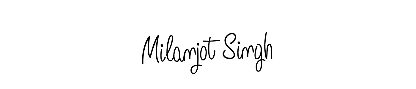 Make a beautiful signature design for name Milanjot Singh. With this signature (Angelique-Rose-font-FFP) style, you can create a handwritten signature for free. Milanjot Singh signature style 5 images and pictures png