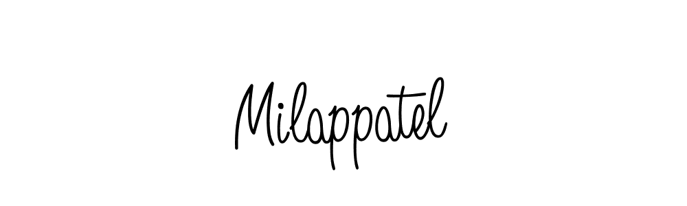 Design your own signature with our free online signature maker. With this signature software, you can create a handwritten (Angelique-Rose-font-FFP) signature for name Milappatel. Milappatel signature style 5 images and pictures png