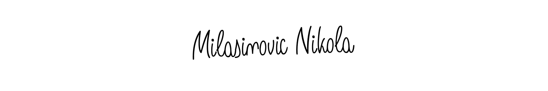 Use a signature maker to create a handwritten signature online. With this signature software, you can design (Angelique-Rose-font-FFP) your own signature for name Milasinovic Nikola. Milasinovic Nikola signature style 5 images and pictures png