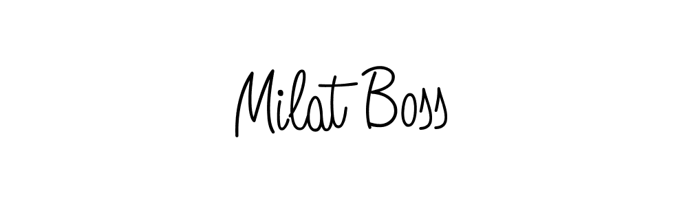 Design your own signature with our free online signature maker. With this signature software, you can create a handwritten (Angelique-Rose-font-FFP) signature for name Milat Boss. Milat Boss signature style 5 images and pictures png
