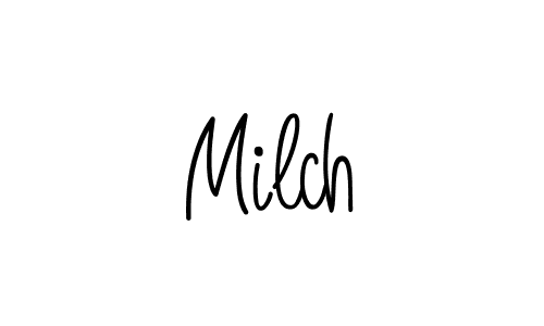 You should practise on your own different ways (Angelique-Rose-font-FFP) to write your name (Milch) in signature. don't let someone else do it for you. Milch signature style 5 images and pictures png