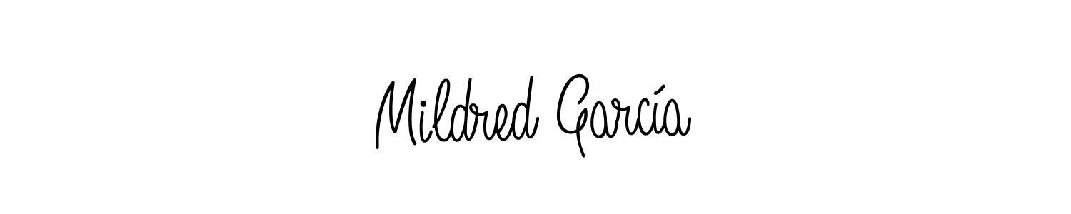 Also we have Mildred García name is the best signature style. Create professional handwritten signature collection using Angelique-Rose-font-FFP autograph style. Mildred García signature style 5 images and pictures png