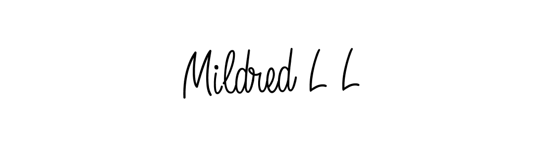 Also we have Mildred L L name is the best signature style. Create professional handwritten signature collection using Angelique-Rose-font-FFP autograph style. Mildred L L signature style 5 images and pictures png