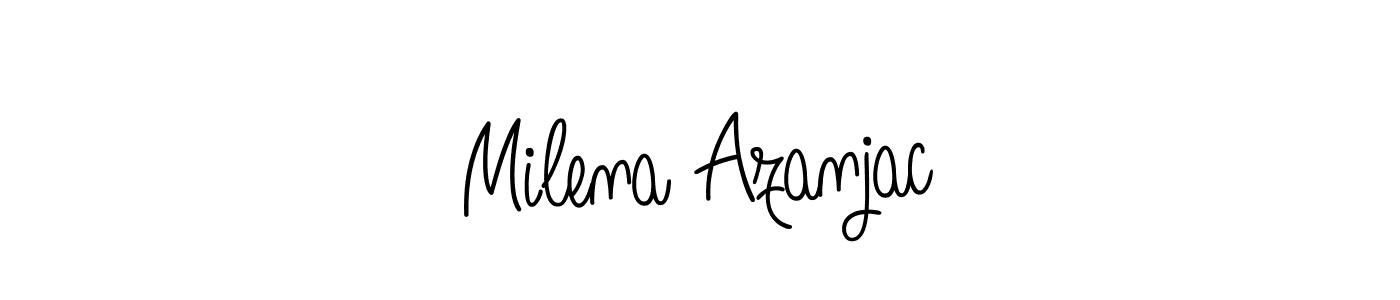 Make a short Milena Azanjac signature style. Manage your documents anywhere anytime using Angelique-Rose-font-FFP. Create and add eSignatures, submit forms, share and send files easily. Milena Azanjac signature style 5 images and pictures png