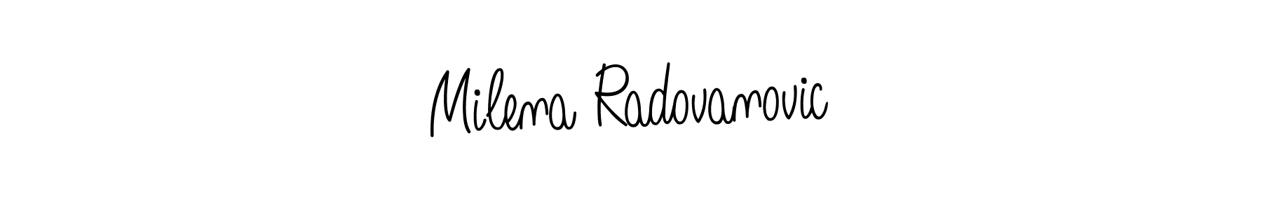 Create a beautiful signature design for name Milena Radovanovic. With this signature (Angelique-Rose-font-FFP) fonts, you can make a handwritten signature for free. Milena Radovanovic signature style 5 images and pictures png