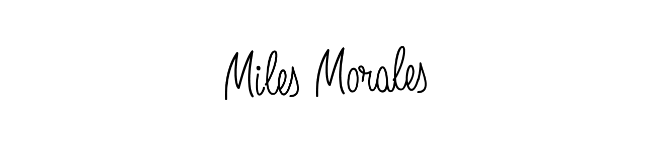 Use a signature maker to create a handwritten signature online. With this signature software, you can design (Angelique-Rose-font-FFP) your own signature for name Miles Morales. Miles Morales signature style 5 images and pictures png