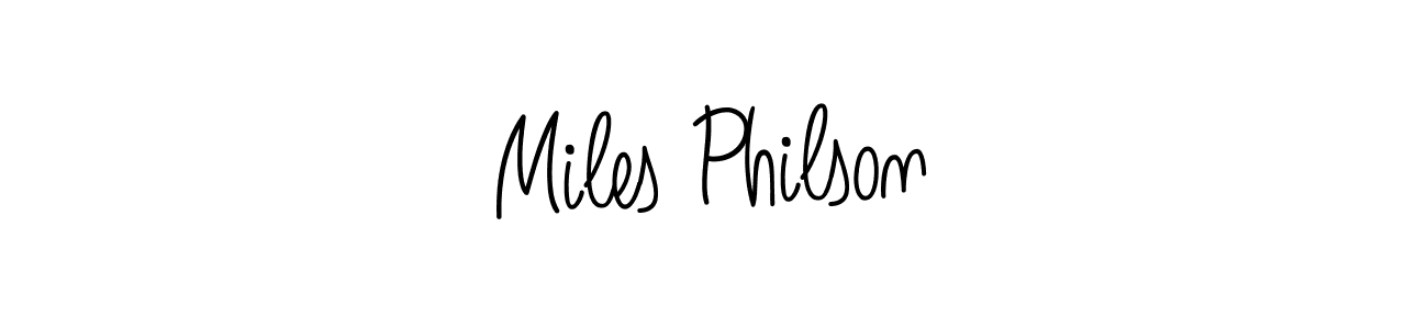 How to make Miles Philson name signature. Use Angelique-Rose-font-FFP style for creating short signs online. This is the latest handwritten sign. Miles Philson signature style 5 images and pictures png