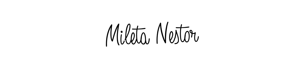 This is the best signature style for the Mileta Nestor name. Also you like these signature font (Angelique-Rose-font-FFP). Mix name signature. Mileta Nestor signature style 5 images and pictures png