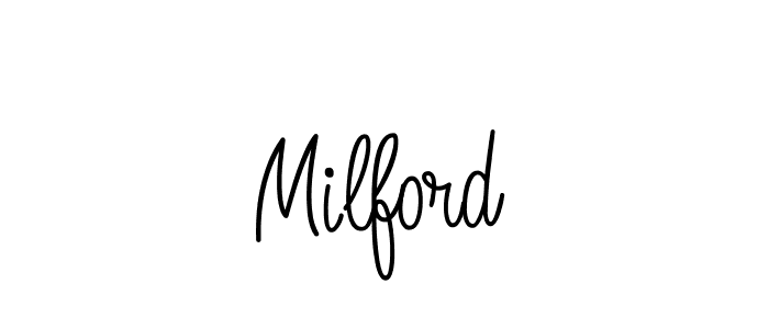 How to Draw Milford signature style? Angelique-Rose-font-FFP is a latest design signature styles for name Milford. Milford signature style 5 images and pictures png