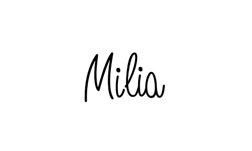 How to make Milia name signature. Use Angelique-Rose-font-FFP style for creating short signs online. This is the latest handwritten sign. Milia signature style 5 images and pictures png