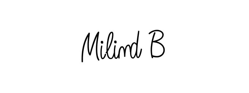 It looks lik you need a new signature style for name Milind B. Design unique handwritten (Angelique-Rose-font-FFP) signature with our free signature maker in just a few clicks. Milind B signature style 5 images and pictures png