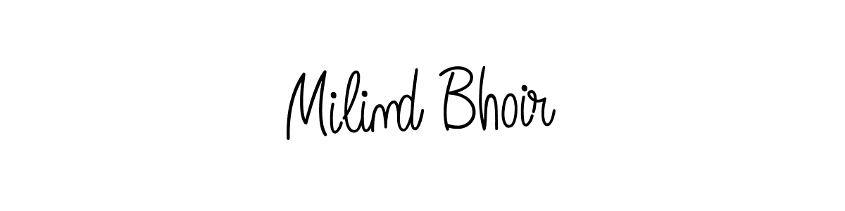 How to make Milind Bhoir signature? Angelique-Rose-font-FFP is a professional autograph style. Create handwritten signature for Milind Bhoir name. Milind Bhoir signature style 5 images and pictures png