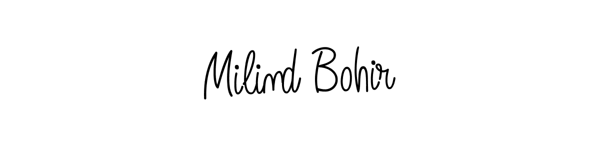 Similarly Angelique-Rose-font-FFP is the best handwritten signature design. Signature creator online .You can use it as an online autograph creator for name Milind Bohir. Milind Bohir signature style 5 images and pictures png