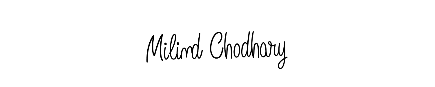 You can use this online signature creator to create a handwritten signature for the name Milind Chodhary. This is the best online autograph maker. Milind Chodhary signature style 5 images and pictures png