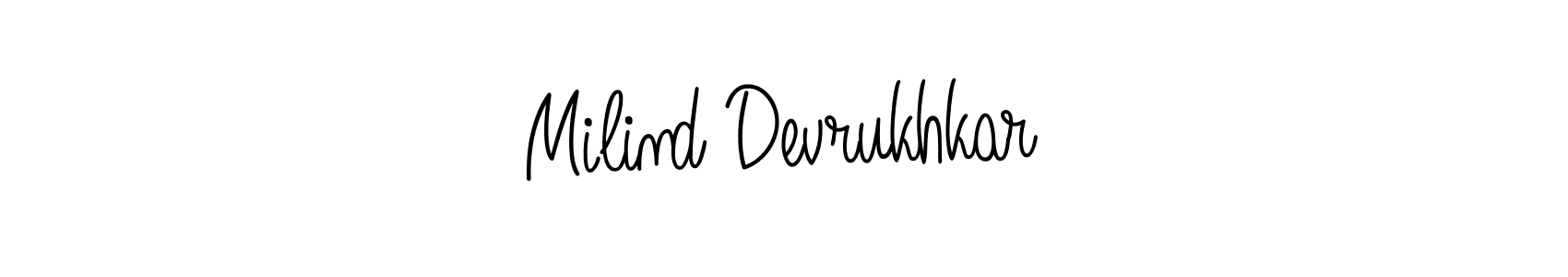 Make a beautiful signature design for name Milind Devrukhkar. Use this online signature maker to create a handwritten signature for free. Milind Devrukhkar signature style 5 images and pictures png
