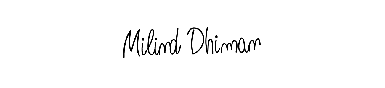 if you are searching for the best signature style for your name Milind Dhiman. so please give up your signature search. here we have designed multiple signature styles  using Angelique-Rose-font-FFP. Milind Dhiman signature style 5 images and pictures png