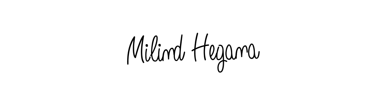 Design your own signature with our free online signature maker. With this signature software, you can create a handwritten (Angelique-Rose-font-FFP) signature for name Milind Hegana. Milind Hegana signature style 5 images and pictures png