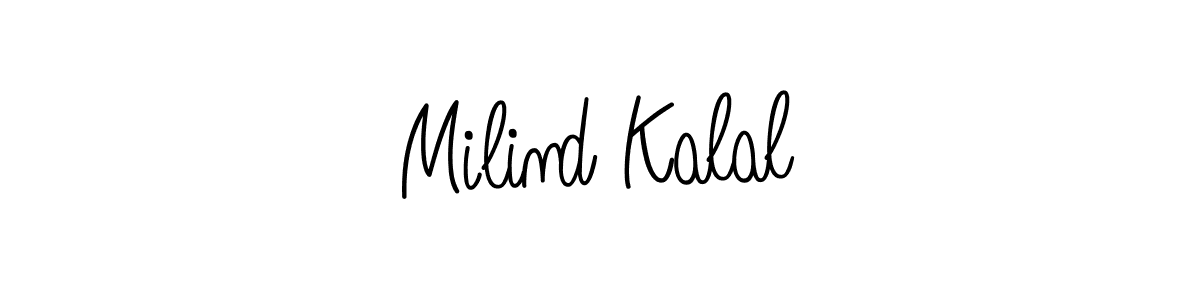 The best way (Angelique-Rose-font-FFP) to make a short signature is to pick only two or three words in your name. The name Milind Kalal include a total of six letters. For converting this name. Milind Kalal signature style 5 images and pictures png