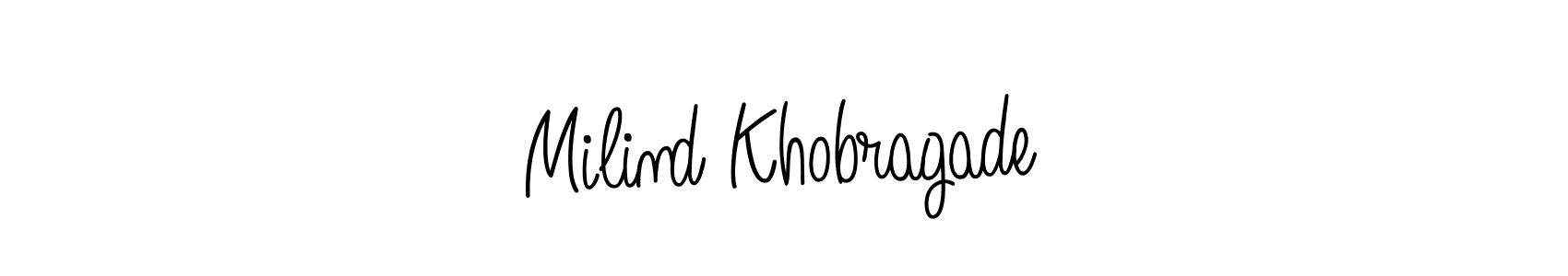 Make a beautiful signature design for name Milind Khobragade. With this signature (Angelique-Rose-font-FFP) style, you can create a handwritten signature for free. Milind Khobragade signature style 5 images and pictures png