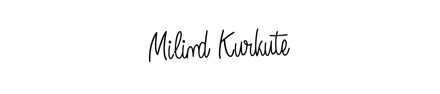 Make a beautiful signature design for name Milind Kurkute. With this signature (Angelique-Rose-font-FFP) style, you can create a handwritten signature for free. Milind Kurkute signature style 5 images and pictures png