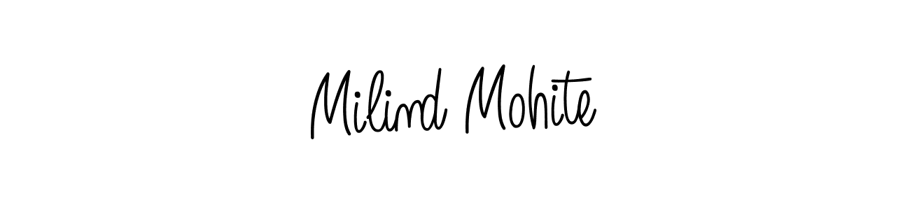 How to make Milind Mohite signature? Angelique-Rose-font-FFP is a professional autograph style. Create handwritten signature for Milind Mohite name. Milind Mohite signature style 5 images and pictures png