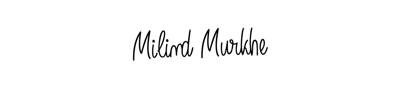 Milind Murkhe stylish signature style. Best Handwritten Sign (Angelique-Rose-font-FFP) for my name. Handwritten Signature Collection Ideas for my name Milind Murkhe. Milind Murkhe signature style 5 images and pictures png