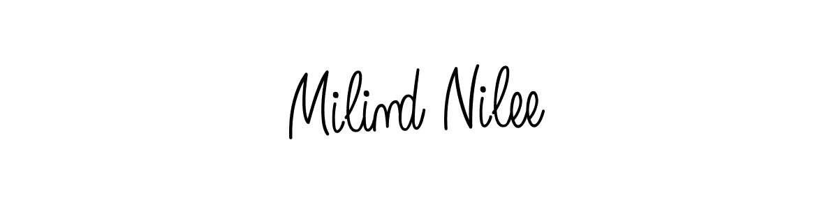 Design your own signature with our free online signature maker. With this signature software, you can create a handwritten (Angelique-Rose-font-FFP) signature for name Milind Nilee. Milind Nilee signature style 5 images and pictures png