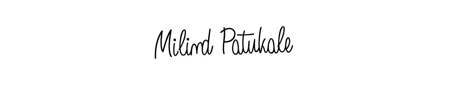 How to Draw Milind Patukale signature style? Angelique-Rose-font-FFP is a latest design signature styles for name Milind Patukale. Milind Patukale signature style 5 images and pictures png