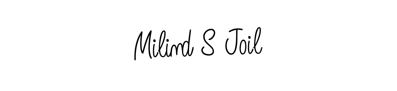 The best way (Angelique-Rose-font-FFP) to make a short signature is to pick only two or three words in your name. The name Milind S Joil include a total of six letters. For converting this name. Milind S Joil signature style 5 images and pictures png