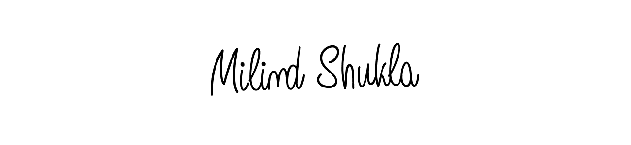 How to make Milind Shukla signature? Angelique-Rose-font-FFP is a professional autograph style. Create handwritten signature for Milind Shukla name. Milind Shukla signature style 5 images and pictures png