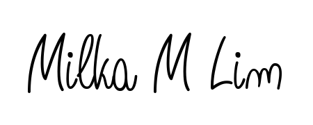 Express your personality with a custom Milka M Lim signature crafted with Angelique-Rose-font-FFP typography. Free transparent PNG download available. Milka M Lim signature style 5 images and pictures png