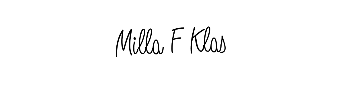 Make a beautiful signature design for name Milla F Klas. Use this online signature maker to create a handwritten signature for free. Milla F Klas signature style 5 images and pictures png