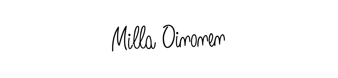 Design your own signature with our free online signature maker. With this signature software, you can create a handwritten (Angelique-Rose-font-FFP) signature for name Milla Oinonen. Milla Oinonen signature style 5 images and pictures png