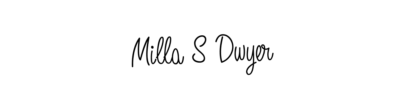 Use a signature maker to create a handwritten signature online. With this signature software, you can design (Angelique-Rose-font-FFP) your own signature for name Milla S Dwyer. Milla S Dwyer signature style 5 images and pictures png