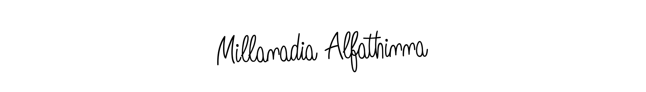if you are searching for the best signature style for your name Millanadia Alfathinna. so please give up your signature search. here we have designed multiple signature styles  using Angelique-Rose-font-FFP. Millanadia Alfathinna signature style 5 images and pictures png