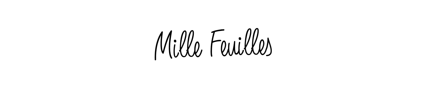 Similarly Angelique-Rose-font-FFP is the best handwritten signature design. Signature creator online .You can use it as an online autograph creator for name Mille Feuilles. Mille Feuilles signature style 5 images and pictures png