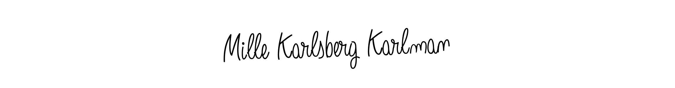 How to Draw Mille Karlsberg Karlman signature style? Angelique-Rose-font-FFP is a latest design signature styles for name Mille Karlsberg Karlman. Mille Karlsberg Karlman signature style 5 images and pictures png
