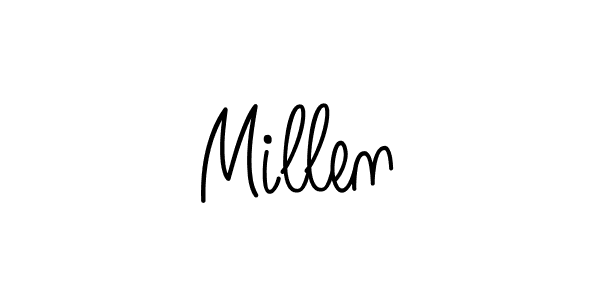 Make a beautiful signature design for name Millen. With this signature (Angelique-Rose-font-FFP) style, you can create a handwritten signature for free. Millen signature style 5 images and pictures png