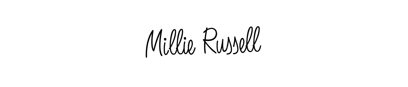 Angelique-Rose-font-FFP is a professional signature style that is perfect for those who want to add a touch of class to their signature. It is also a great choice for those who want to make their signature more unique. Get Millie Russell name to fancy signature for free. Millie Russell signature style 5 images and pictures png