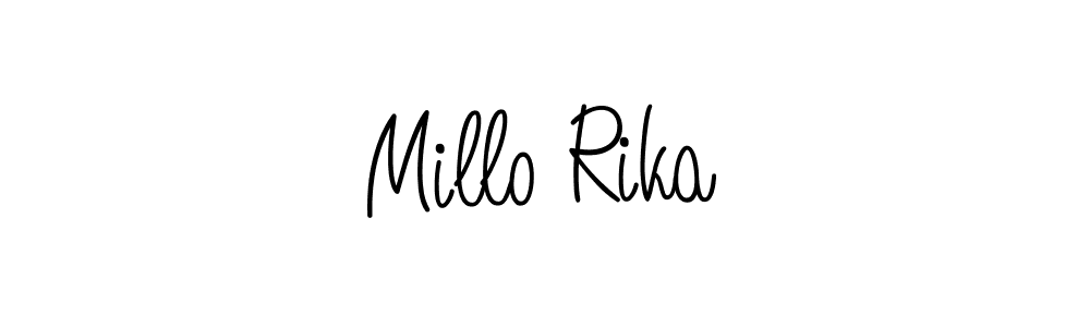 How to make Millo Rika signature? Angelique-Rose-font-FFP is a professional autograph style. Create handwritten signature for Millo Rika name. Millo Rika signature style 5 images and pictures png